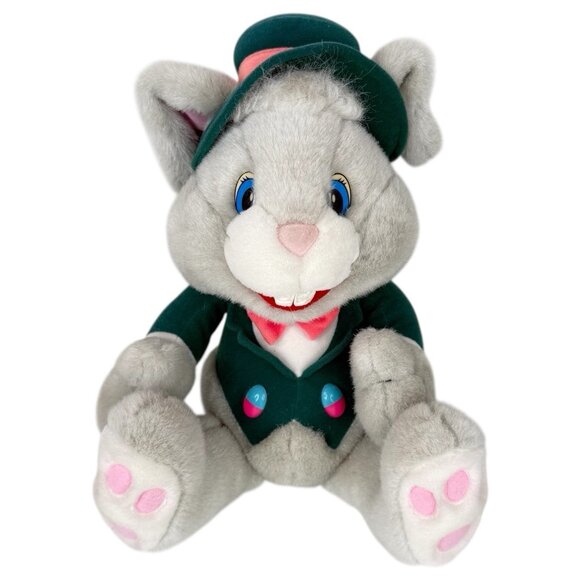 Vintage 1986 Speedy Easter Bunny Rabbit Plush  Gray Stuffed Animal Toy 16 Inch - Picture 1 of 10